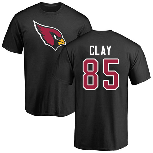 Arizona Cardinals Men Black Charles Clay Name And Number Logo NFL Football #85 T Shirt